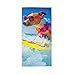 Produktbild NaiiaN Für Badezimmer Home Hotel Fitnessraum Spa Badetücher Hand Dekorative Keeper Surfen Welle Hund Tier Gast Mehrzweck 30x15 Zoll Hochsaugfähig Weiche Große