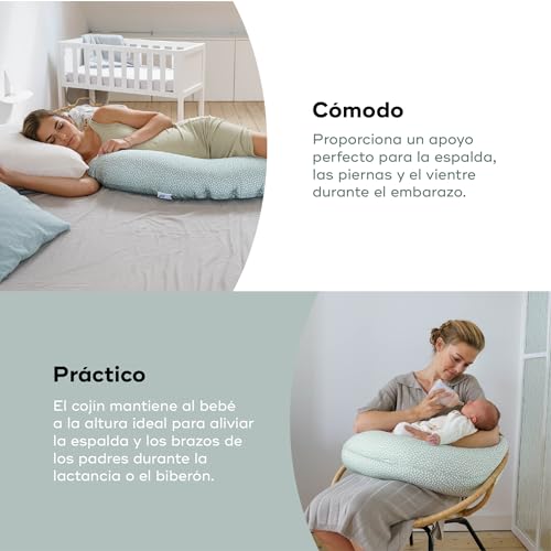 DOOMOO Almofada de gravidez e amamentação Buddy, Cloudy Kaki