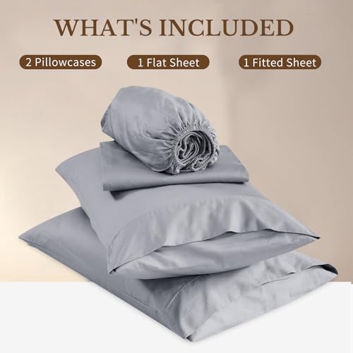 Image of Bedlifes 1000TC Egyptian Cotton Queen Sheets, 4Pcs, 16 inch Deep Pocket | Cooling & Breathable, Ultra Soft, Hotel Comfort, Sateen Weave, OEKO-TEX Certified, Easy-Care Machine Washable