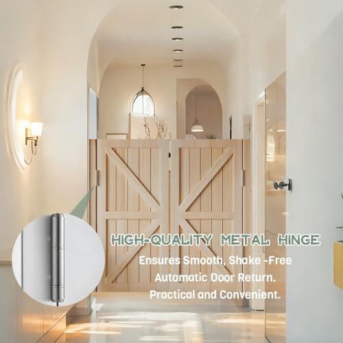 Miniatura 4 de Puertas Batientes De Madera Puertas Batiente W61-160cm Puerta Vaiven Con Bisagras Y Herrajes Puerta Oscilante Para Restaurante, Pasillo, Salón, Porch