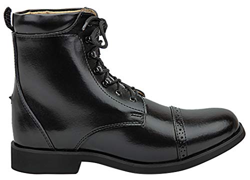 Kids Children Challenger Laced Paddock English Horse Riding Leather Boots4