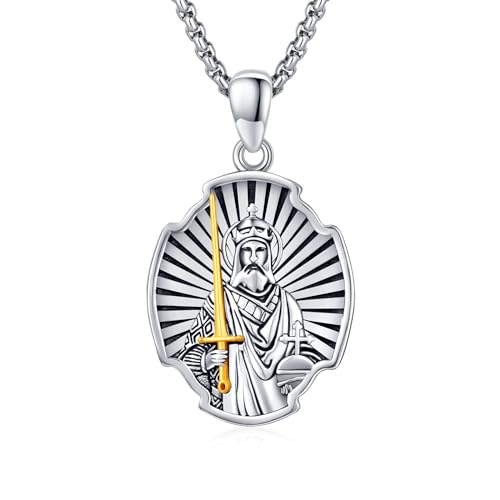 Pendentif Médaille St Henry bijoux d'exception en argent sterling précieux 925