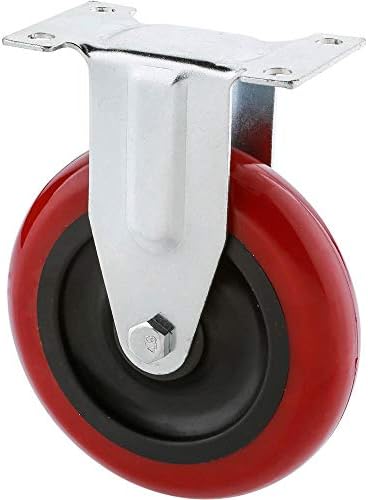 Steelex D2606 Rueda fija de placa de poliuretano de 5 pulgadas y 300 libras