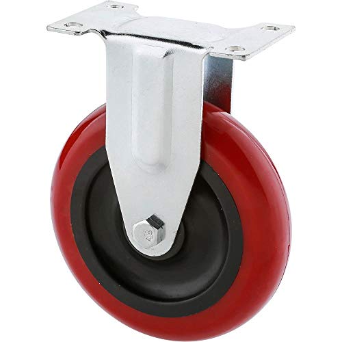 Steelex D2606 5-Inch 300-Pound Fixed Polyurethane Plate Caster