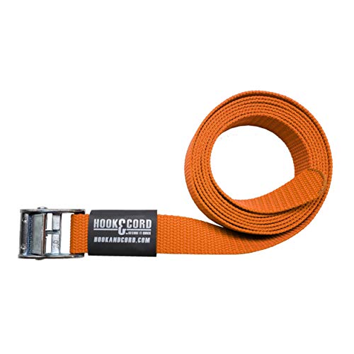 SECURE IT QUICK Straps & Buckles - Cinch Tie Down CAM Cargo Utility Lashing Straps - 1" Wide Heavy Duty Webbing (72" CAM - 4 PK, Orange)
