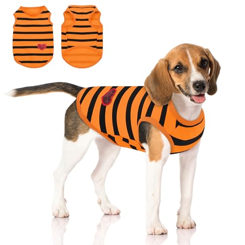 Queenmore Large Dog Shirt,Soft Breathable Dog Shirt for Dogs Cats Boy Girl,Pet Clothes for All Season,Breathable Lightweight Pet Tshirt for Frenchie, Dachshund, Yorkie