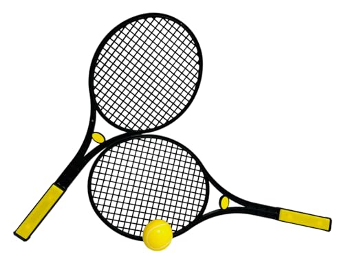 Racchette da Tennis con Pallina Soft MADE IN ITALY Set 2 Racchette in Plastica cm 56 con Palla Racchettoni da Spiaggia con Pallina Padel Beach Tennis Pool Party Racchette Spiaggia Coppia Racchette