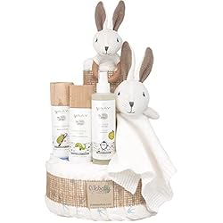 Mababyshop, Tarta de Pañales Modelo Algodón, Pañales Ecológicos Pingo, Pastel de Pañales Recien nacido Ecológico