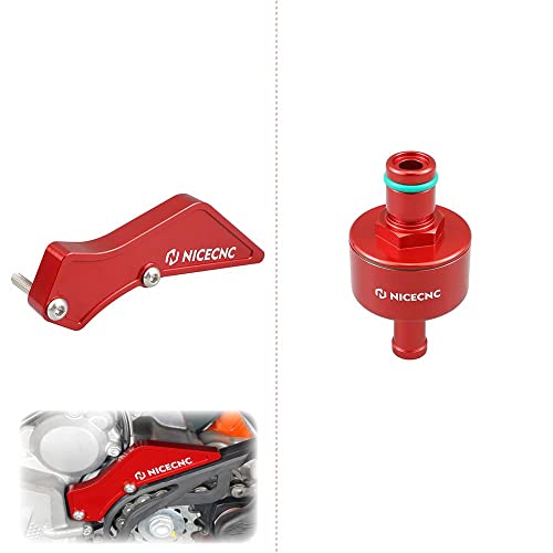 Nicecnc Red 4T Case Saver & Fuel Filtrar Compatible With Gasgas Ex Ec Mc,See Fitment #TOP20