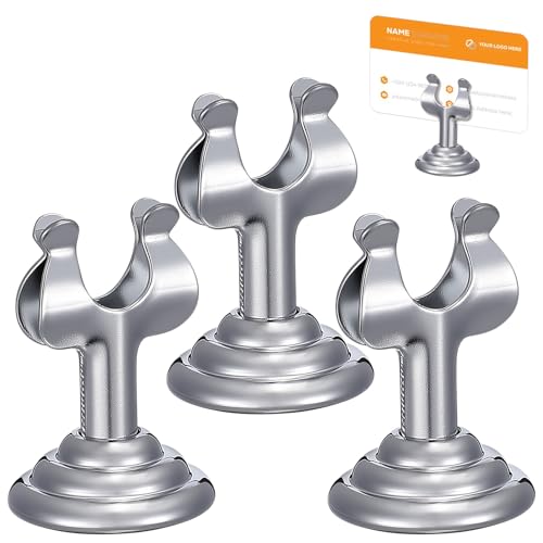 VILLFUL Lot de 3 Supports de Menu en Acier Inoxydable U Forme Porte-Numéro de Table Élégant Support de Table Solide pour Restaurant Mariage et Banquet Porte-Carte Pratique et Portable