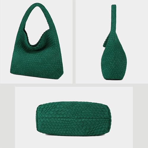Image of Queenoris Fashion Hobo Bags for Women Top-handle Shoulder Bag Vegan Leather Purses Soft Summer Tote Bag | WOVEN