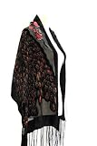 handmade Gorgeous Black/Burgundy Colors Peacock Silk Burnout Velvet Soft Scarf Shawl