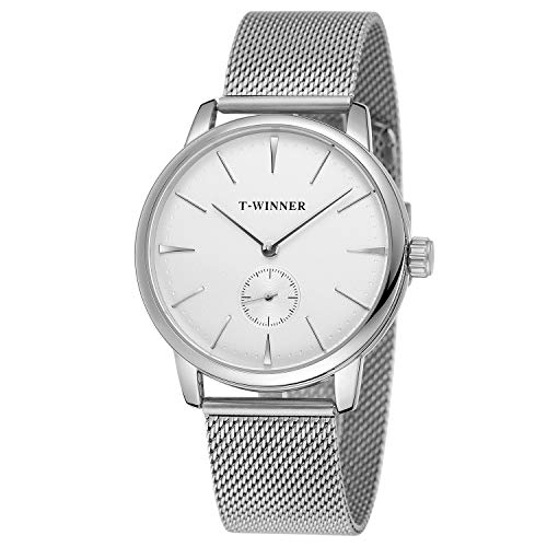 Montre analogique homme Forsining mécanique bracelet acier inoxydable horlogerie manuelle classique