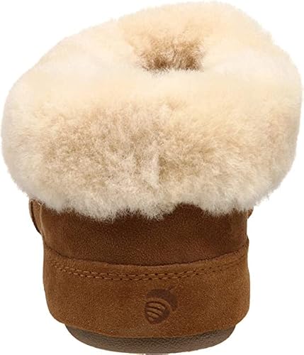 Acorn Shearling Bootie Slippers For Women - Genuine Sheepskin, Memory Foam, Non-Slip, Durable - House Slippers With Indoor/Outdoor Sole #TOP7