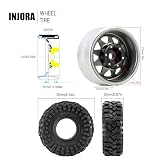 Injora jantes beadlock et pneus 62 mm pour crawler 1/24 photo 4