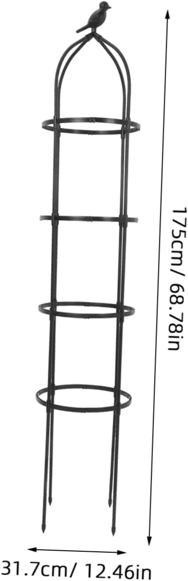 Mikikit Garden Accessories Outdoor Metal Garden Trellis Bird Design Decorative Trellis for Flower Bed and Patio