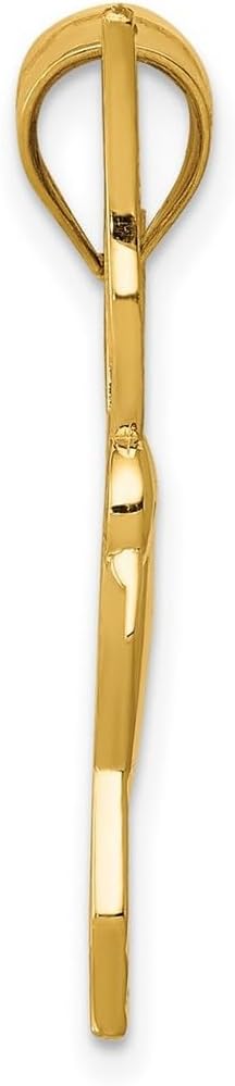 JewelryWeb 14k Yellow Gold Polished Hummingbird Pendant Necklace Pendant for Women - Image 3