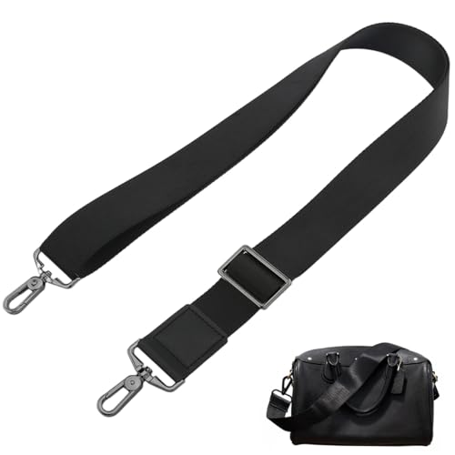 RVYEIOP 1 x bandoulière noire pour sacoche d'ordinateur portable, longueur réglable 75-140 cm - largeur 3,8 cm - bandoulière de remplacement pour sacoche d'ordinateur portable.