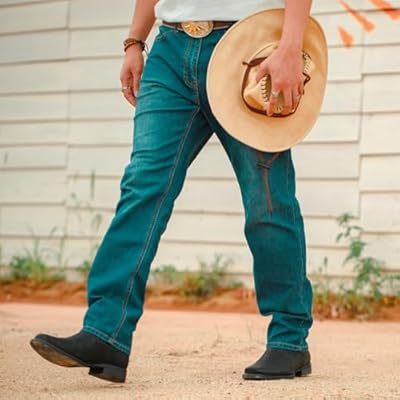 J's.o.l.e Men's Western Cowboy Boots Square Toe Ankle Boot for Men Chelsea Dress Casual Boots