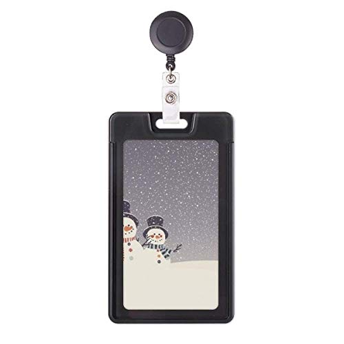 Porte-badge rétractable Noël avec bonhomme de neige pour infirmière et blouse médicale