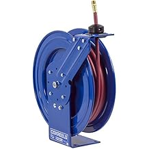 Coxreels P-LP-125-AL Spring Rewind Hose Reel for air/water 1/4" I.D., 25 hose, 300 PSI