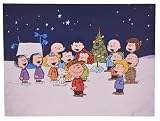 Mark Feldstein, Peanuts Charlie Brown Christmas The Gang Caroling Holiday Wrapped Canvas Wall Art, 12 x 16