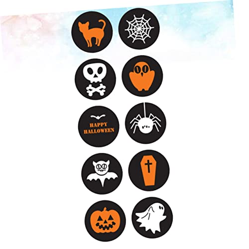 Honmeet WB2TAC24EN10187C1 40Pcs Halloween Pumpkin Candy Sticker Cookies Halloween Stickers Halloween Sealing Stickers Seal Stickers Happy Halloween Ghost Themed Sticker Peel And Stick Goods Sealer thumb #5