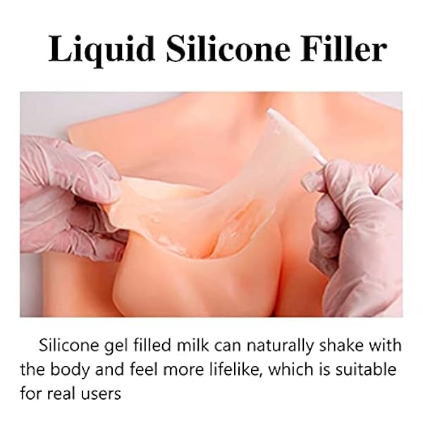 GorgeousU Pechos de silicona con cuello redondo para copa C-G de silicona para pechos falsificados para Crossdressers transgénero Dragqueen