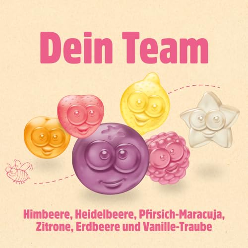 nimm2 Lachgummi Frutivity Yoghurt – 1 x 225g – Vegetarisches Fruchtgummi mit Fruchtsaft, Vitaminen und Yoghurt