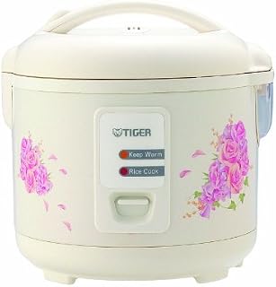 Tiger JAZ-A18U-FH 10-Cup (Uncooked) Rice Cooker and Warmer with Steam Basket, Floral White