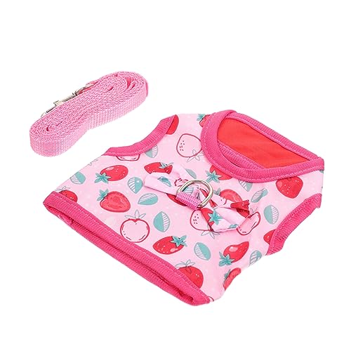 HANABASS 1Set Rabbit Harness Leash for Small Pets Comfortable Bunny Walking Rope with Flexible Design Lightweight Easy to Store for Chinchillas Ferrets and Other