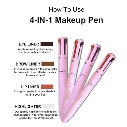 Lápiz de maquillaje 4 en 1 multifuncional pack miniatura 3