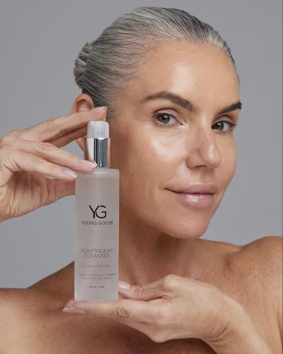 Young Goose Adaptogenic Cleanser | Gentle Facial Cleanser | Soap Free, Paraben Free | Normal to Sensitive Skin | Large 120ml