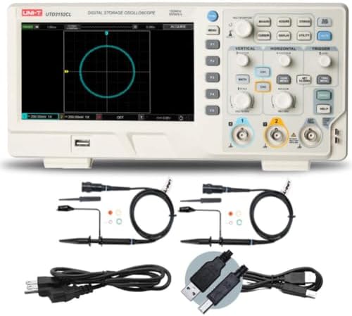 UNI-T UTD2000Series Dijital Depolama Osiloskopları 5000 wfms/s Yakalama Hızı Dalga Formu Faz Ölçümü (UTD2152CL 150 MHz) - Görsel 1