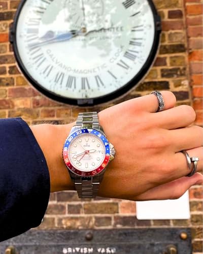 Image of RATIO FreeDiver Dive Watch Sapphire Crystal GMT Rotating Bezel Automatic Diver Watch 200M Water Resistant Diving Watch for Men