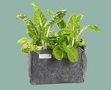 Material de gran calidad fabricado en Geotextil de poliéster reciclado de PET, este material al ser muy poroso amortigua los cambios de temperatura del entorno, retiene la humedad, mantiene aireadas las raíces y drena el exceso de agua, lo que favorece el desarrollo de las plantas frente a otro tipo de contenedores.