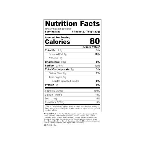 Image of Perk Energy Drink Mix (Dutch Hot Cocoa) 10 Stick Packs, Gluten-Free | Caffeinated Healthy Coffee Alternative with Protein, 100mg of Caffeine, Soy-Free, Peanut-Free