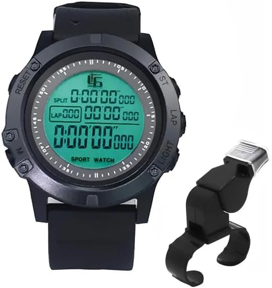 Reloj digital deportivo negro multifunción con cronómetro miniatura 1