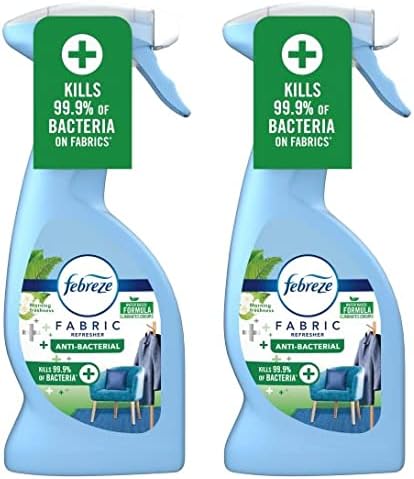 Febreze Fabric Freshener Antibacterial Spray Morning Freshness 2 x 375ml