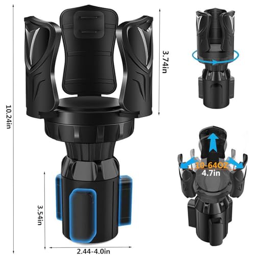 Adaptador Extensor Portavasos para Carro Negro miniatura 6