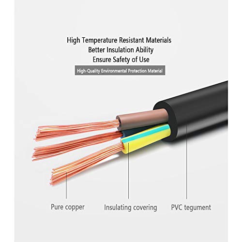 Amplifier Power Cord Cable Replacement - [Ul Listed] 6Ft Extension Compatible Musical Peavey Vox Guitar Amp Pc Ac Amplifiers, Ion Ipa76C Ipa76A Ipa77 Ipa76S Ipa23 3 Prong 18Awg Power Cord Cable Supply #TOP2