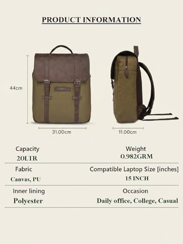 Image of Police Tendra Vegan Leather Laptop Backpack for Men & Women | 15-Inch Stylish Lightweight PU Laptop Bag with Front Pocket & Adjustable Padded Straps | Office, Travel & Daily Use