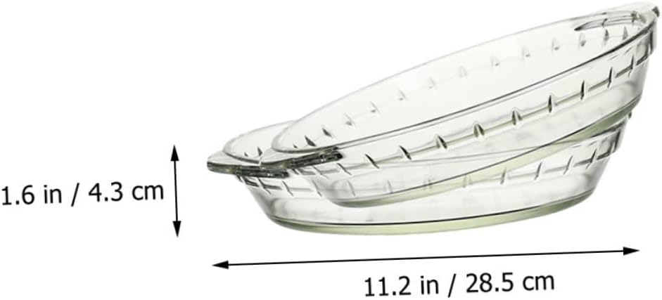 2pcs Glass Baking Tray Heat Resistant Food Storage for Oven Microwave and Refrigerator Cooking Dishes Easy Clean Safe Tableware