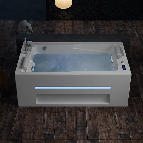 Empava PRO Series Jetted Tub, Luxury 56-Jet Whirlpool