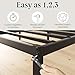 Zinus ABEL 14 Inch Platform Bed Frame, Steel Slat Support, Easy Assembly, No Box Spring Needed, Eco Friendly WonderBox(TM) Packaging, Black, Queen