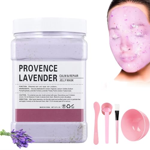 Maschera in Gelatina Peel-off, Peel Off Facial Jelly Mask, Polvere di Maschera alla Gelatina di Rosa, Maschera in Gelatina Modellante per il Viso in Polvere Idratante