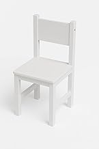 GRECA Children's chair lacquered in solid wood. White lacquered. Dimensions (width/depth/height): 28.5 x 28 x 60 cm. Height to seat: 30 cm. Easy assembly.