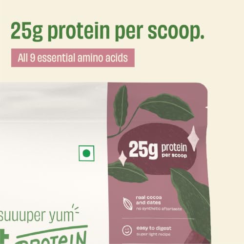 Image of The Whole Truth Plant Protein Isolate 1 KG (2.2 lbs) | Double Cocoa | 25g Protein /Scoop | Real Ingredients | Clean Recipe | No Added Flavours | Pea & Rice Isolate | Easy to Digest