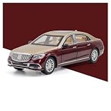 AMYALIN Véhicule Miniature 1:24 pour Maybach S680 Modèle Réduit De Voiture en Métal Moulé sous Pression Modèles à l'échelle(Rouge)