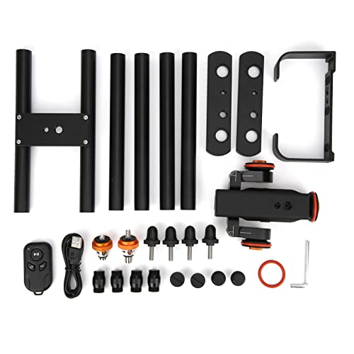 Image of KIMISS Electric Motorized Camera Slider for Smartphones & Cameras - Adjustable Length, Remote Control, Lightweight, and Easy to Assemble